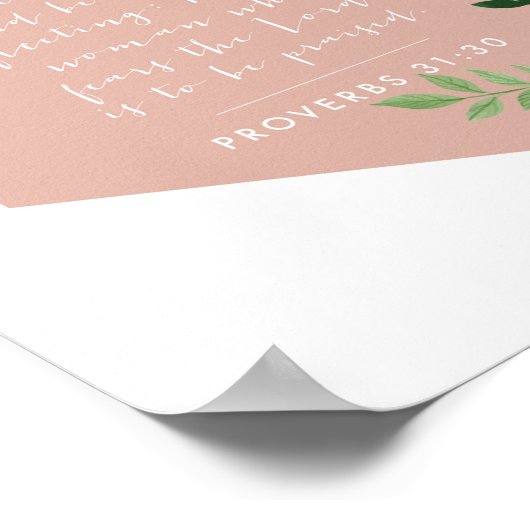 箴言31:30 ポスター (角)