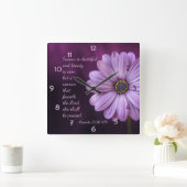 箴言31:30 – 主を祭る女 スクエア壁時計 (ホーム)