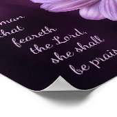 箴言31:30 – 主を祭る女 ポスター (角)