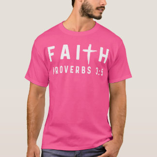 箴言35 3 5信仰神イエス宗教的クリスティア Tシャツ