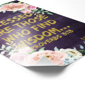 箴言3:13知恵賛美の聖なる書物、 経典 フォトプリント            (角)