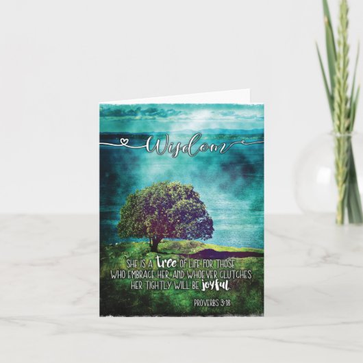 箴言3:18写真ノテカード カード (正面)