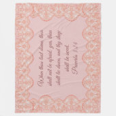 箴言3:24フリースブランケット フリースブランケット (正面)