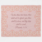 箴言3:24フリースブランケット フリースブランケット (正面(横))