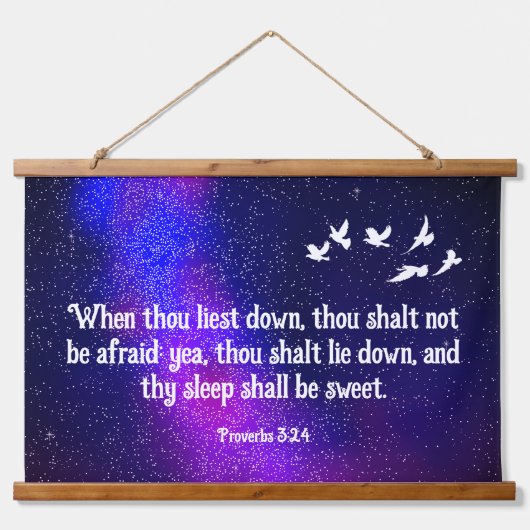 箴言3:24 吊り下げ型タペストリー (正面)