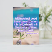 箴言3:27 KJV聖書聖なる書物、 経典Pic Greeting カード (スタンド正面)