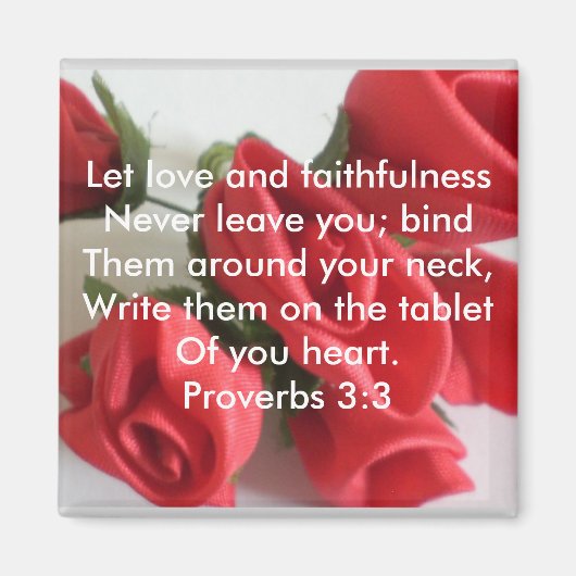 箴言3:3 マグネット (正面)