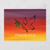 箴言3:3-4の忠実さ聖書箇所記憶 ポストカード (裏面)