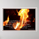 箴言3:3-4愛と誠実のポスター ポスター (正面)