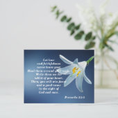 箴言3:3-4　愛と忠誠を奨励 ポストカード (スタンド正面)