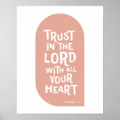 箴言3:5あなたのハートと主を信頼する ポスター (正面)