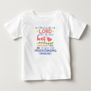 箴言3:5ベビードレス ベビーTシャツ