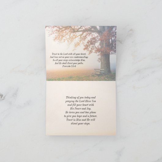 箴言3:5主を信じ、あなたのハートを信じる カード (内部)