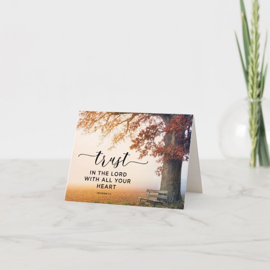 箴言3:5主を信じ、あなたのハートを信じる カード (正面)