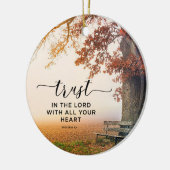 箴言3:5主を信じ、あなたのハートを信じる セラミックオーナメント (左)