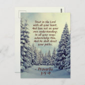 箴言3:5主を信じ、あなたのハートを信じる ポストカード (正面/裏面)