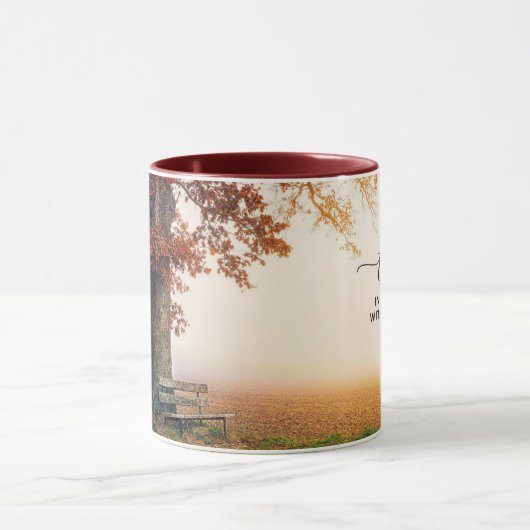 箴言3:5主を信じ、あなたのハートを信じる マグカップ (中央)