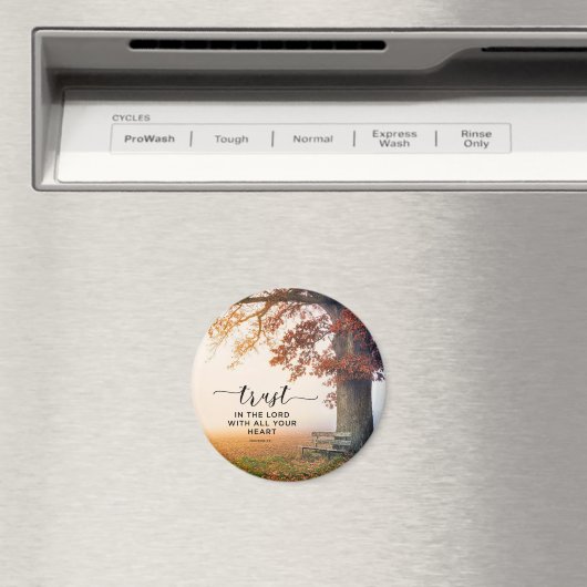 箴言3:5主を信じ、あなたのハートを信じる マグネット (インサイチュ (食洗機))