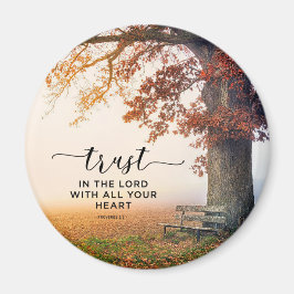 箴言3:5主を信じ、あなたのハートを信じる マグネット