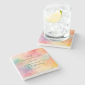 箴言3:5信仰4インスパイアx4石コースター ストーンコースター (横)