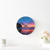 箴言3:5美しい海とスカイラージCl ラウンド壁時計 (ホーム)