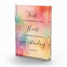 箴言3:5聖書の聖句アクリル