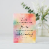 箴言3:5聖書の記憶カード ポストカード (スタンド正面)