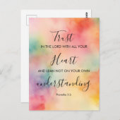箴言3:5聖書の記憶カード ポストカード (正面/裏面)