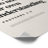 箴言3:5 - "主への信頼"聖書の聖句アート ポスター (角)