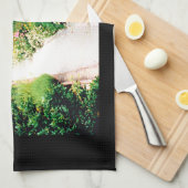 箴言3:5-6による庭園の道 キッチンタオル (四つ折り)