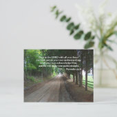 箴言3:5-6キリスト教の聖書の詩のポスター ポストカード (スタンド正面)