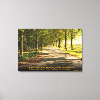 箴言3:5-6キリスト教聖書聖句キャンバスアート キャンバスプリント