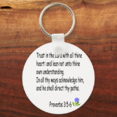 箴言3:5-6キーチェーン キーホルダー (正面)