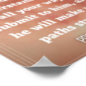 箴言3:5-6ポスター ポスター (角)