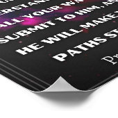 箴言3:5-6ポスター ポスター (角)