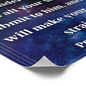 箴言3:5-6ポスター ポスター (角)