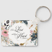 箴言3:5-6主なる聖書の聖句への信頼 キーホルダー (正面)