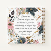 箴言3:5-6主なる聖書の聖句への信頼 ノートブック (裏面)