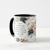 箴言3:5-6主なる聖書の聖句への信頼 マグカップ (正面左)