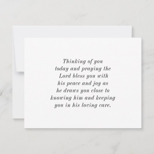 箴言3:5-6主なる聖書の聖句カードへの信頼 (裏面)