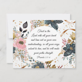 箴言3:5-6主なる聖書の聖句カードへの信頼