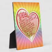 箴言3:5-6主に信頼を与えハート フォトプラーク (側面)