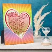 箴言3:5-6主に信頼を与えハート フォトプラーク (側面)