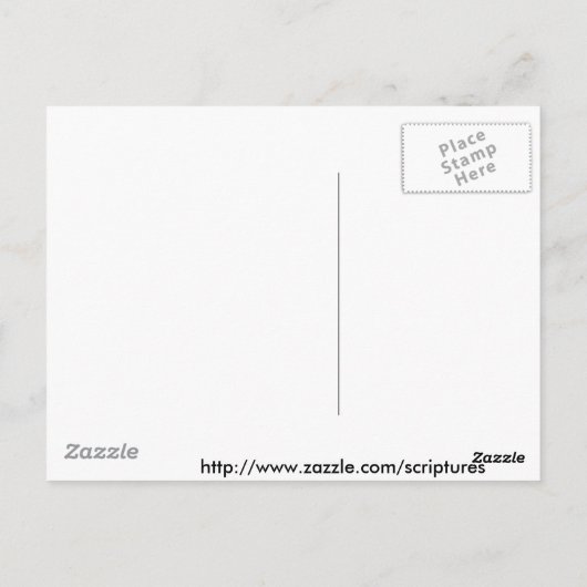 箴言3:5-6主に信頼を与えハート ポストカード (裏面)