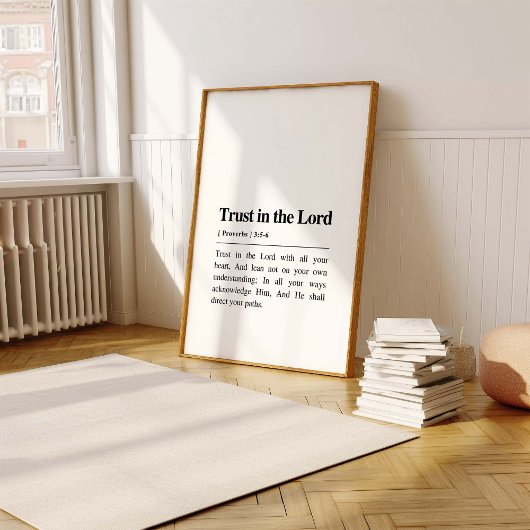 箴言3:5-6主への信頼 ポスター