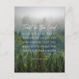 箴言3:5-6主への信頼 ポストカード