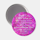 箴言3:5-6主への信頼 マグネット (正面/裏面)