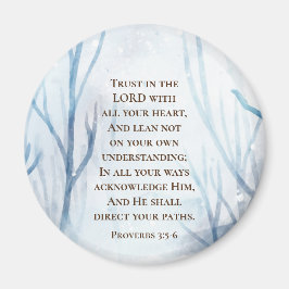 箴言3:5-6主を信じてハート マグネット