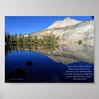 箴言3:5-6感動的プリント ポスター