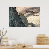 箴言3:5 & 6聖なる書物、 経典ポスター ポスター (キッチン)